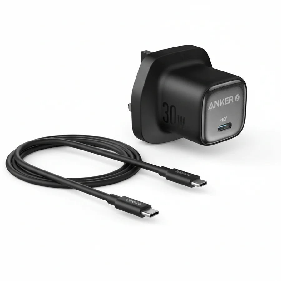 1766963073687_917f2d90-dabd-4b83-a887-7719d1344385.jpg Anker Zolo Charger 30W, PD 3.0 With USB-C to USB-C Cable | Black - Image 1