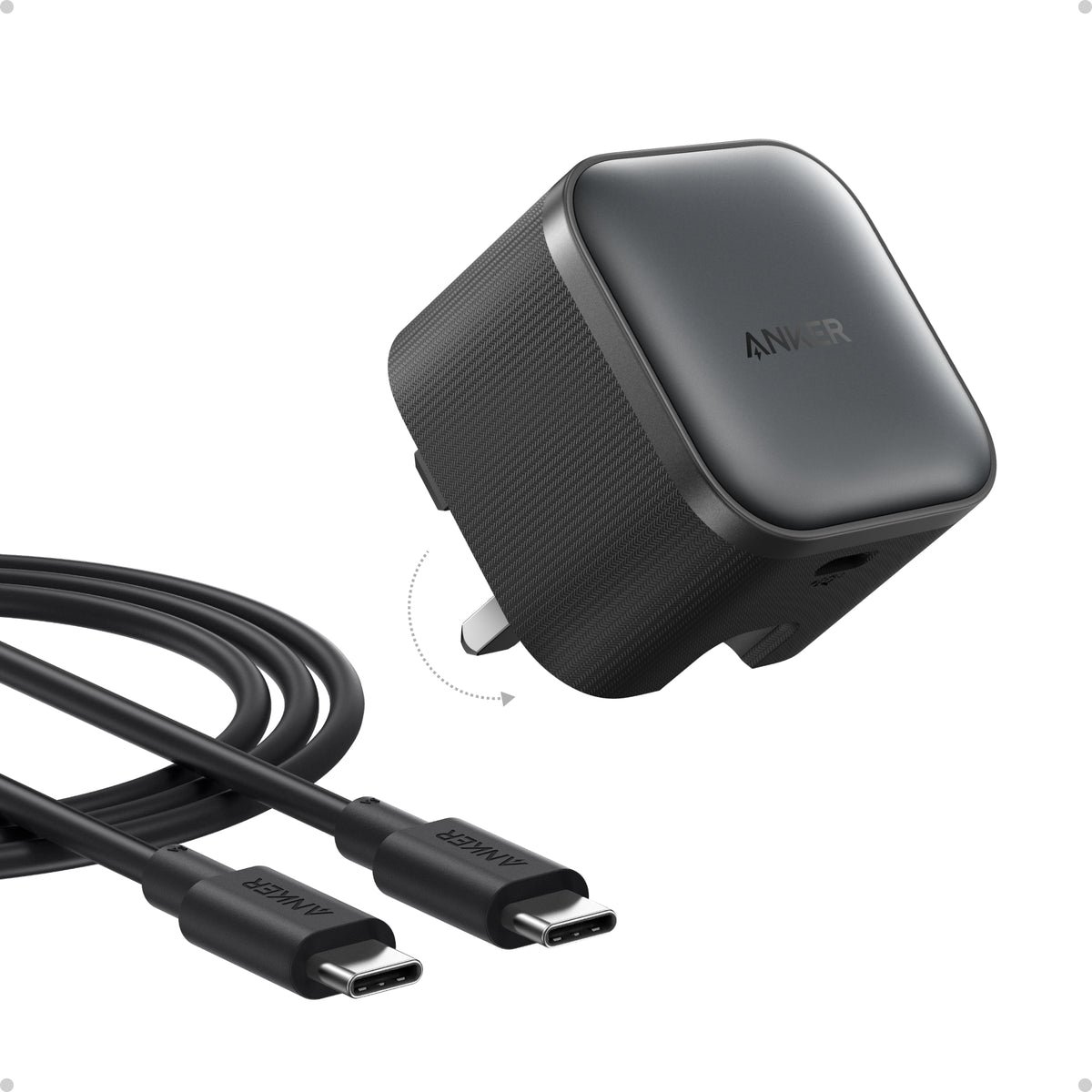 A2692_AmazonListingCopy-TDPD_Richimage_UK_1.jpg Anker Nano Charger 45W Fast Charger with USB-C to USB-C Cable | Black - Image 1