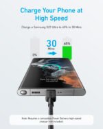 Anker 322 USB-C to USB-C Cable (6ft Braided) Black - Image 2