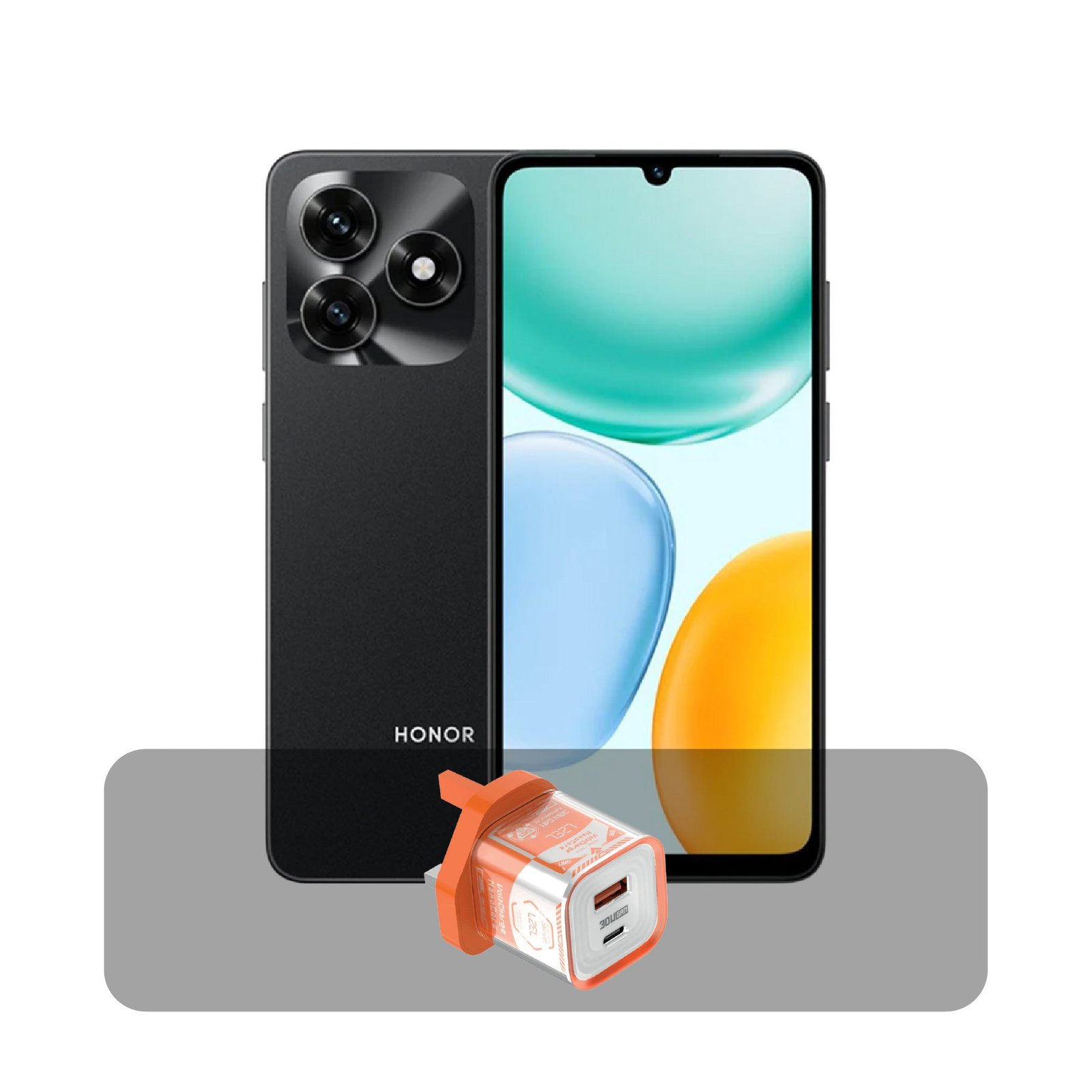 HONX5C_64-4Bi2.jpg Honor X5C Plus 6.74" Display, 64GB Storage, 4GB RAM, Dual SIM 4G Smartphone + Bundle Offer | Midnight Black - Image 1